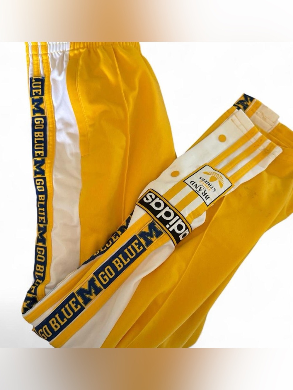 Adidas x University of Michigan Yellow 'Go Blue' Adibreak Track Pants